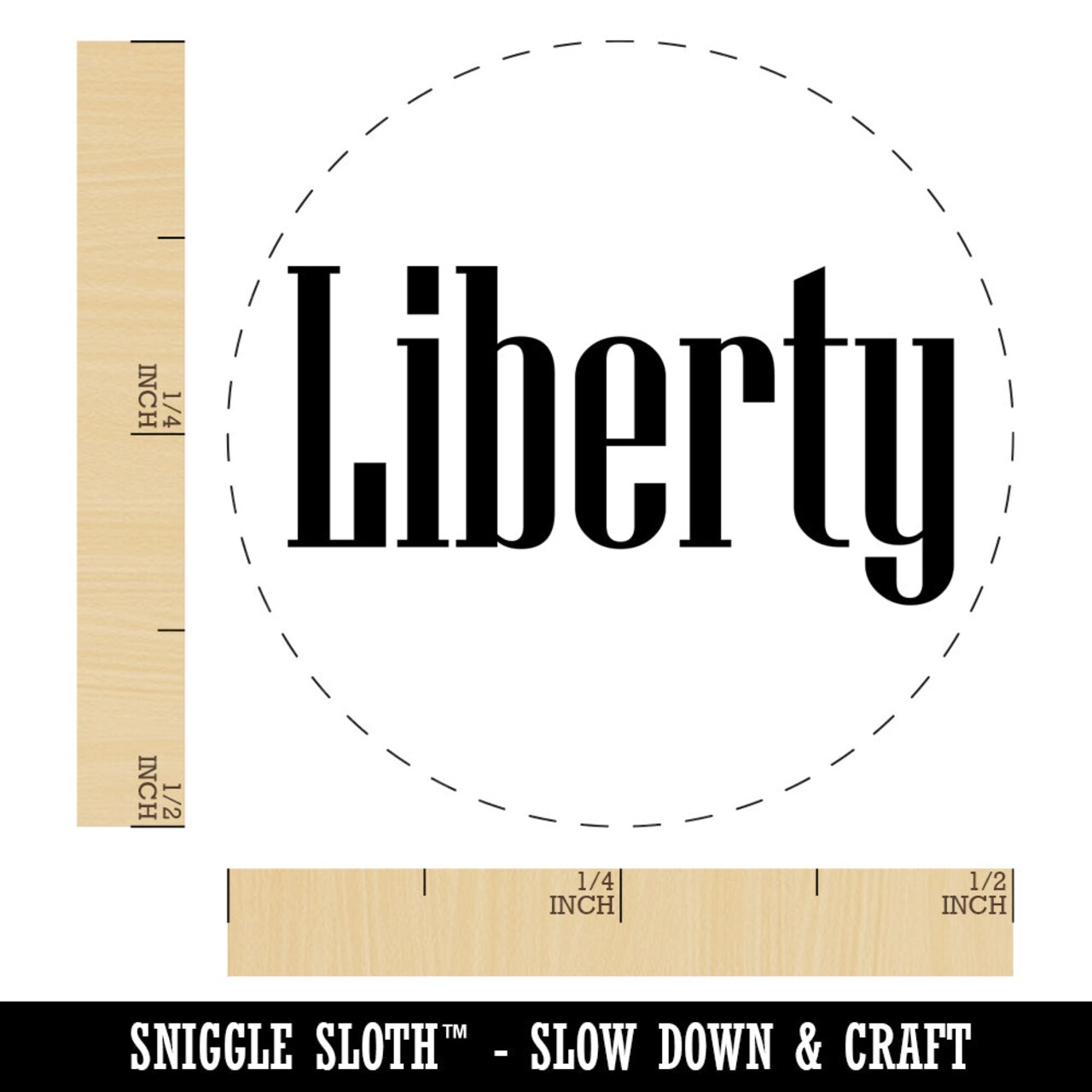 Liberty Fun Text Self-Inking Rubber Stamp for Stamping Crafting Planners